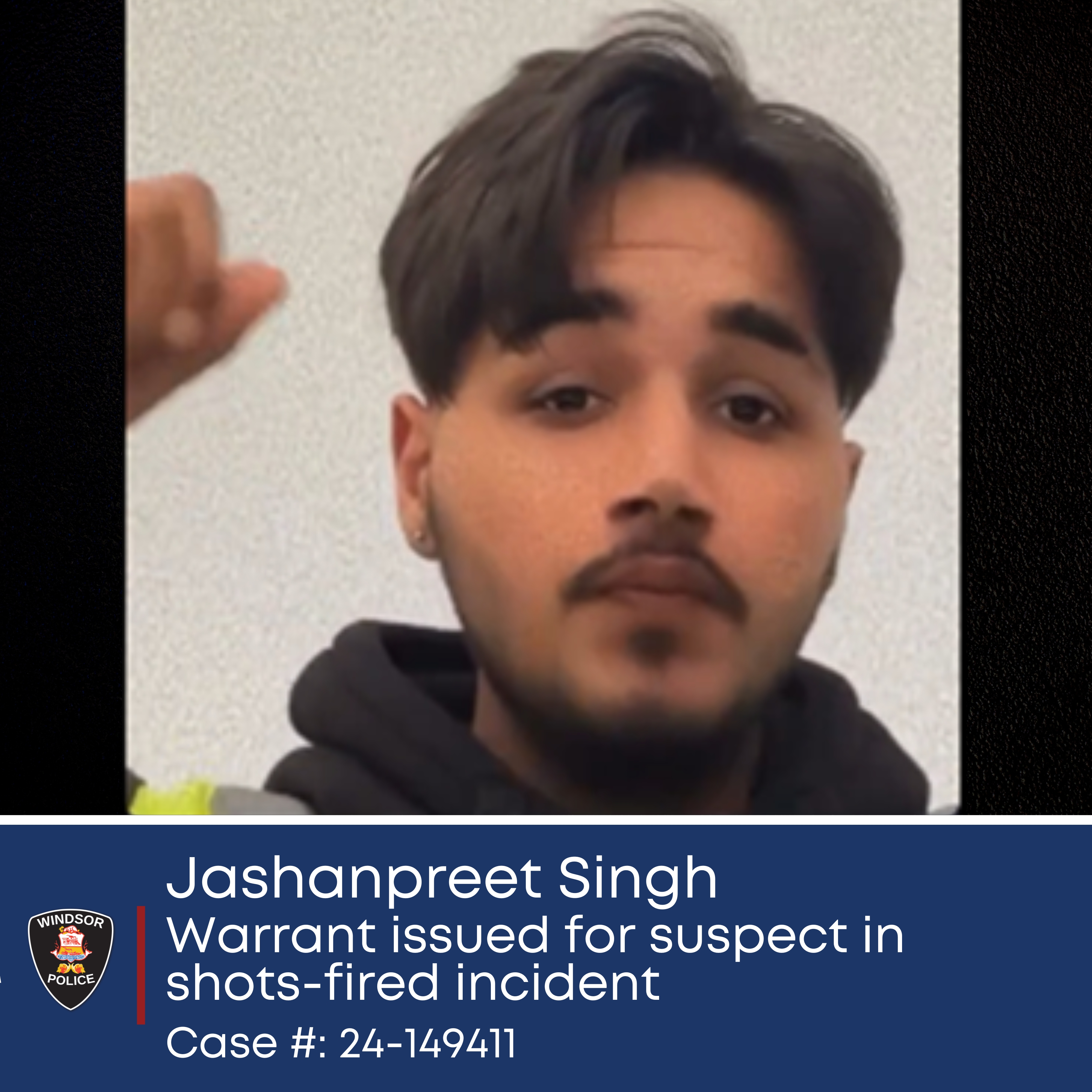 Picture of Jashanpreet Singh wanted for shots fired incident 