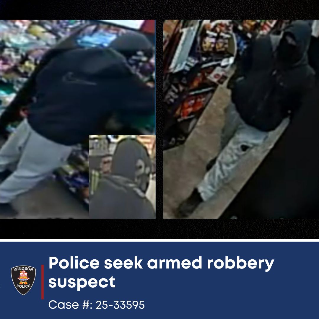 Police seek armed robbery suspect | Windsor Police Service